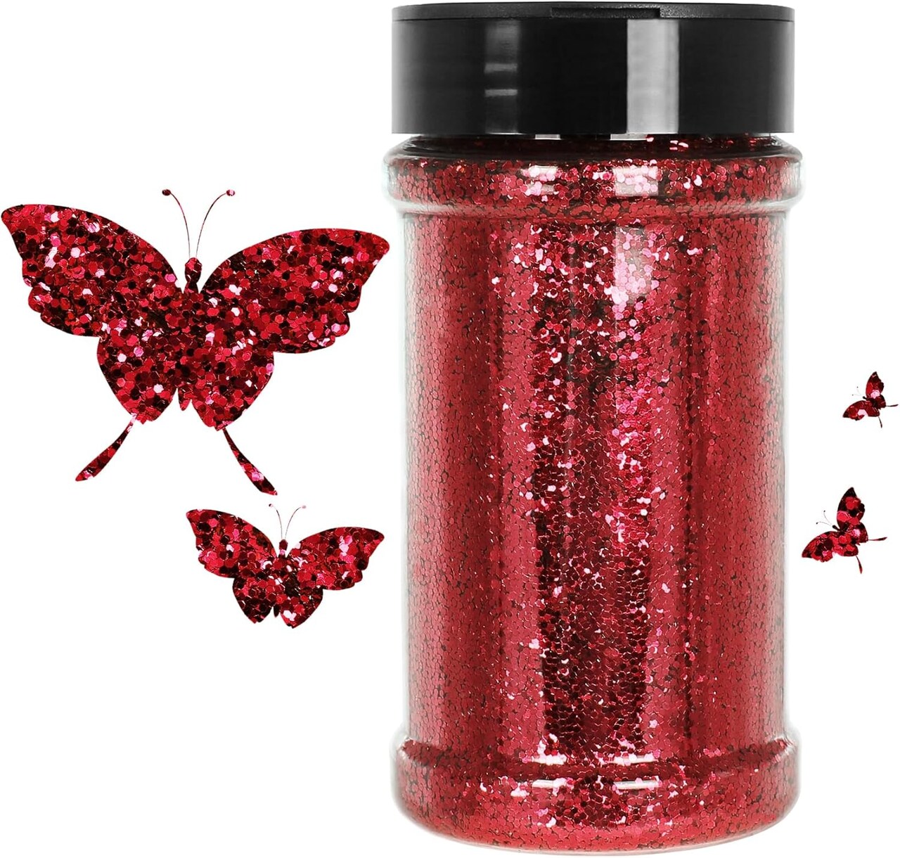 Red Glitter, 7.05 Oz (200g), Chunky Glitter for Resin Crafts Nails Tumblers Slime Cosmetic and Festival Decoration - Red Chunky Glitter Bulk